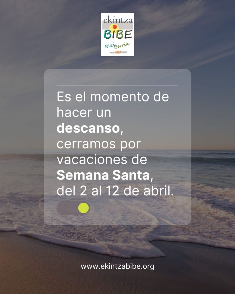 Aviso vacaciones Semana Santa